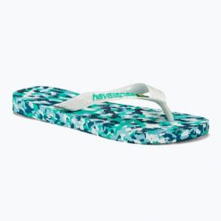 Japonki Havaianas Brasil Tech II. Niebieskie klapki damskie Havaianas, bez wzorów, bez obcasa, bez zapięcia. Za 73.99 zł.