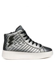 Geox Sneakersy J Mikiroshi J56DVE 000NF C1009 S Srebrny. Szare buty sportowe dziewczęce Geox, ze skóry, bez zapięcia. Za 159.99 zł.