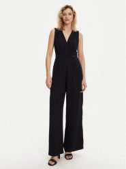 Morgan Kombinezon 241-POEMA Granatowy Wide Leg. Niebieskie sukienki damskie Morgan, bez wzorów, z syntetyku, bez ramiączek. Za 329.99 zł.