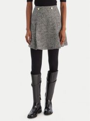 Tommy Hilfiger Spódnica mini WW0WW48787 Szary Regular Fit. Szare spódnice damskie Tommy Hilfiger, bez wzorów, z wełny, mini. Za 799.99 zł.