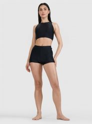 4F Szorty kąpielowe damskie - czarne XXL. Czarne bikini 4F, bez wzorów, z elastanu. W wyprzedaży za 59.99 zł.