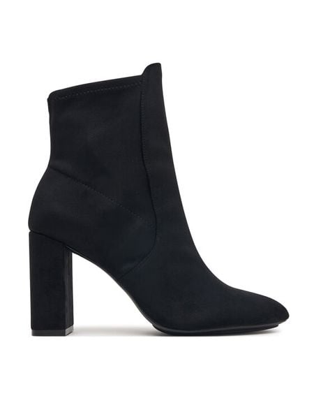 Aldo Botki Laurella 13691147 Czarny. Czarne botki damskie ALDO, z materiału, bez obcasa, na słupku, bez zapięcia. Za 389.99 zł.