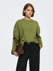 ONLY Sweter w kolorze oliwkowym rozmiar: XS. Zielone swetry klasyczne damskie Only, xs, bez kołnierzyka. Za 89.95 zł.