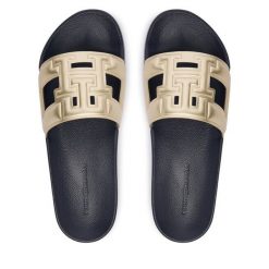 Klapki Tommy Hilfiger. Żółte klapki damskie Tommy Hilfiger, bez wzorów, bez obcasa, bez zapięcia. Za 189.99 zł.
