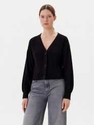 Guess Kardigan W5YR01 Z2ZK2 Czarny Regular Fit. Czarne kardigany damskie Guess, l, z aplikacjami, z wiskozy. Za 379.99 zł.