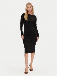 Marciano Guess Sukienka koktajlowa 4YGK30 6265A Czarny Regular Fit. Czarne sukienki damskie Marciano Guess, z aplikacjami, z wiskozy, wizytowe, bez ramiączek. Za 379.99 zł.