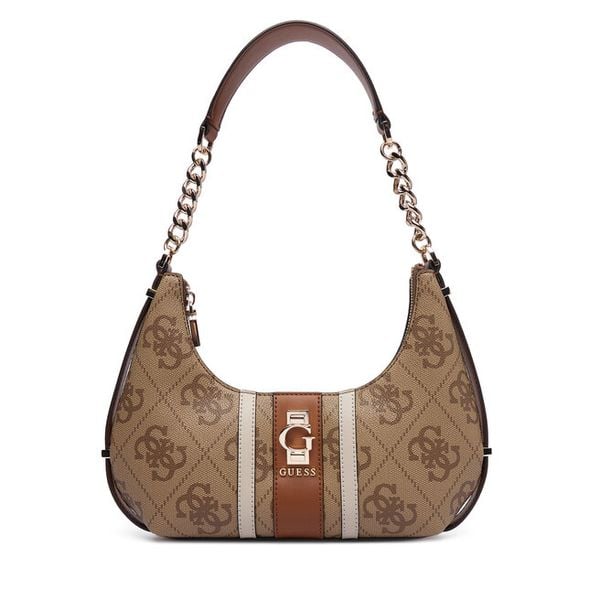 Torebka Guess. Brązowe torebki klasyczne damskie Guess, bez dodatków. Za 299.99 zł.