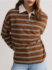 Bluza z kołnierzykiem polo - wielobarwny. Bluzy damskie Reserved, l, bez wzorów, z bawełny, bez kaptura. W wyprzedaży za 59.99 zł.