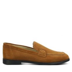 Mokasyny Gant. Brązowe mokasyny damskie Gant, bez obcasa. Za 399.99 zł.
