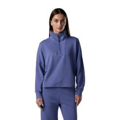 Kurtka damska 1/4 Zip Rossignol Chavanette Scuba. Niebieskie kurtki damskie Rossignol, bez wzorów, bez kaptura. Za 586.00 zł.