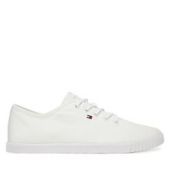 Tenisówki Tommy Hilfiger. Białe trampki damskie Tommy Hilfiger, bez wzorów, bez zapięcia. Za 209.99 zł.