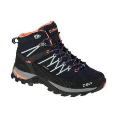 Buty trekkingowe damskie, Rigel Mid. Niebieskie obuwie trekkingowe damskie CMP, z materiału, za kostkę, bez zapięcia. Za 429.99 zł.