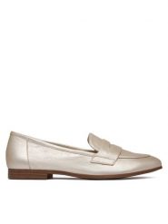 Caprice Lordsy 9-24200-44 Srebrny. Szare półbuty damskie Caprice, bez wzorów, ze skóry, bez obcasa, bez zapięcia. Za 268.99 zł.