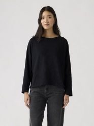 Levi's Koszulka "Julie" w kolorze antracytowym rozmiar: M. Czarne bluzki damskie Levi's, m, bez wzorów, z bawełny, bez kołnierzyka, bez ramiączek. Za 79.77 zł.