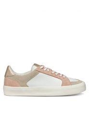 Geox Sneakersy D Emmeleny D550UE 022BC C5825 Biały. Białe obuwie sportowe damskie Geox, ze skóry, bez zapięcia. Za 339.99 zł.