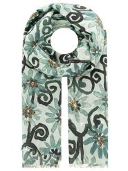 Zwillingsherz Szal "Happy Swirl" w kolorze zielonym - 180 x 90 cm rozmiar: onesize. Zielone szaliki damskie Zwillingsherz, bez wzorów, z materiału. Za 106.38 zł.