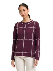 Betty Barclay Sweter w kolorze bordowym rozmiar: 44. Czerwone swetry klasyczne damskie Betty Barclay, ze splotem, bez kołnierzyka. Za 130.99 zł.