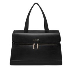 Torebka Nine West. Czarne shopper bag Nine West, bez wzorów, bez dodatków. Za 369.99 zł.