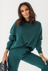 Zielona Kobieca Bluza Oversize bez Kaptóra. Zielone bluzy damskie Ivon, l, bez wzorów, z bawełny, bez kaptura. Za 189.90 zł.