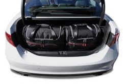 Torby Do Bagażnika Alfa Romeo Giulia 2015+ 4Szt Kjust. Czarne torby podróżne KJUST, bez wzorów, z kauczuku. Za 1,166.00 zł.