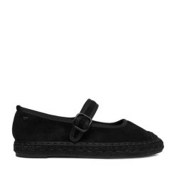 Espadryle Roxy. Czarne espadryle damskie Roxy, bez wzorów, bez obcasa. Za 129.99 zł.