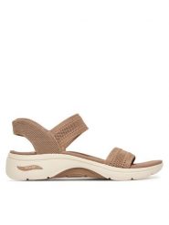 Skechers Sandały Slip-Ins: Arch Fit 2.0 Sandal - Kennedy 140844/TAN Beżowy. Brązowe sandały damskie Skechers, bez wzorów, z materiału, bez obcasa, na płaskiej podeszwie, bez zapięcia. Za 379.99 zł.