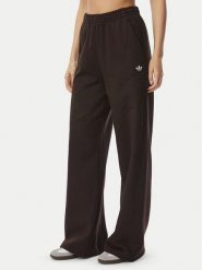 Adidas Spodnie dresowe Essential LL0412 Brązowy Wide Leg. Brązowe spodnie dresowe damskie Adidas, m, bez wzorów, z bawełny. Za 239.99 zł.