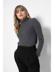 Perfect Cashmere Kaszmirowy golf "Ashley" w kolorze antracytowym rozmiar: XL. Czarne golfy damskie Perfect Cashmere, xl, bez wzorów, z kaszmiru, bez ramiączek. Za 247.11 zł.