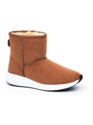 ISLAND BOOT Skórzane botki zimowe "Spotty" w kolorze jasnobrązowym rozmiar: 36. Brązowe botki damskie Island Boot, na zimę, z materiału, bez obcasa, bez zapięcia. Za 165.99 zł.