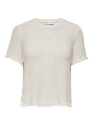 ONLY Sweter w kolorze kremowym rozmiar: L. Brązowe swetry klasyczne damskie Only, l, ze splotem, bez kołnierzyka. Za 61.46 zł.