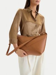 GINO ROSSI Torebka C-LDA8558 Brązowy. Brązowe torebki klasyczne damskie Gino Rossi, z materiału, bez dodatków. Za 199.99 zł.