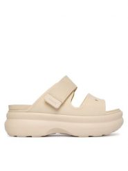 Crocs Klapki Soho Two Strap Sandal 212861 Beżowy. Brązowe klapki damskie Crocs, bez wzorów, z tworzywa sztucznego, bez obcasa, bez zapięcia. Za 249.99 zł.