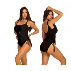 Strój kąpielowy damski jednoczęściowy na basen plażę kobiecy Self. Czarne stroje jednoczęściowe SELF HEAT, bez wzorów. Za 219.00 zł.