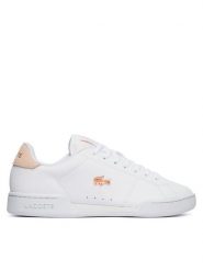 Lacoste Sneakersy Carnaby Cup 50SFA0045 Biały. Białe obuwie sportowe damskie Lacoste, ze skóry, bez zapięcia. Za 539.99 zł.