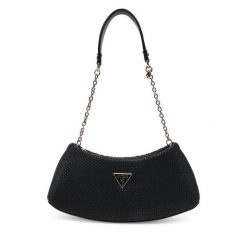 Torebka Guess. Czarne listonoszki damskie Guess, z aplikacjami, bez dodatków. Za 379.99 zł.