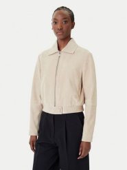 BOSS Kurtka skórzana Salene 50552203 Beżowy Regular Fit. Brązowe kurtki damskie Boss, bez wzorów, ze skóry, bez kaptura. Za 2,519.00 zł.