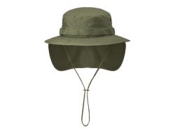 Kapelusz z odpinaną osłoną karku Olive Green. Zielone kapelusze damskie HELIKON-TEX, bez wzorów, z bawełny, militarne. Za 63.99 zł.