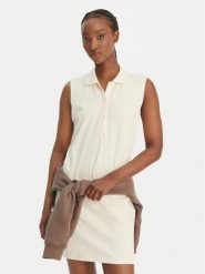 Kappa Sukienka codzienna Ivanka 332D7MW Écru Regular Fit. Sukienki damskie Kappa, bez wzorów, z bawełny, bez ramiączek. Za 149.99 zł.