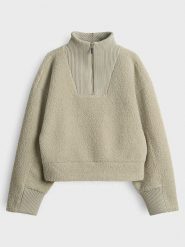 OPUS Bluza polarowa "Gick" w kolorze zielonym rozmiar: 38. Zielone bluzy damskie Opus, bez wzorów, z materiału, bez kaptura. Za 173.99 zł.