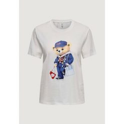 Koszulka crop top Kobieta ONLY Onlmaeve Life S/S Reg Tee Cs Jrs. Białe bluzki damskie Only, s, bez wzorów, z bawełny, bez kołnierzyka, bez ramiączek. W wyprzedaży za 141.80 zł.