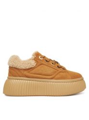KARL LAGERFELD Sneakersy Kreeper Lo KL42312 Brązowy. Brązowe obuwie sportowe damskie KARL LAGERFELD, ze skóry, bez zapięcia. Za 619.99 zł.