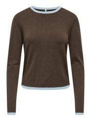 ONLY Sweter w kolorze brązowym rozmiar: XS. Brązowe swetry klasyczne damskie Only, xs, bez kołnierzyka. Za 104.95 zł.