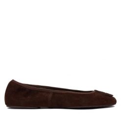 Baleriny Tory Burch. Brązowe balerinki damskie Tory Burch, bez wzorów. Za 1,329.00 zł.