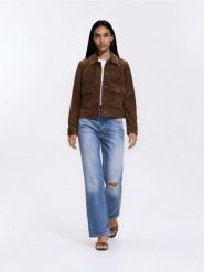 Jeansy straight fit z przetarciami - niebieski. Niebieskie jeansy damskie Reserved. Za 149.99 zł.