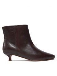 Balagan Botki BALAGAN-VARED BOTKI BRĄZOWY Brązowy. Brązowe botki damskie BALAGAN, ze skóry, bez obcasa, na szpilce, bez zapięcia. Za 709.99 zł.
