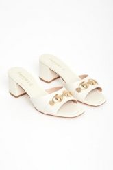 Klapki. Klapki damskie Twinset Milano, bez wzorów, bez obcasa, bez zapięcia. Za 909.00 zł.