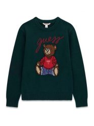 Guess Sweter H6BR01 Z1336 Zielony ciemny Regular Fit. Zielone swetry chłopięce Guess, bez kołnierzyka. Za 234.99 zł.
