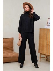Soft Cashmere 2-częściowy zestaw w kolorze czarnym rozmiar: 34/36. Czarne golfy damskie Soft Cashmere, bez kołnierzyka. Za 131.74 zł.