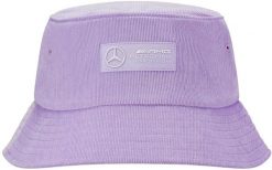 Kapelusz bucket Mercedes MapF1 Retro sztruks liliowy fioletowy. Fioletowe kapelusze damskie Erima, bez wzorów, z materiału, casualowe. Za 189.99 zł.