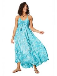 Aller Simplement Sukienka w kolorze turkusowym rozmiar: 38/40. Niebieskie sukienki damskie Aller Simplement, bez wzorów, bez ramiączek. Za 78.99 zł.